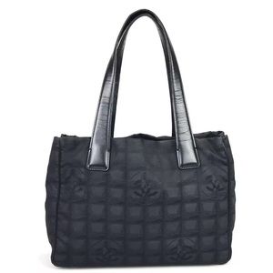 CHANEL BAG TOTE BAG NEW TRAVEL LINE BLACK 8453568 Authentic